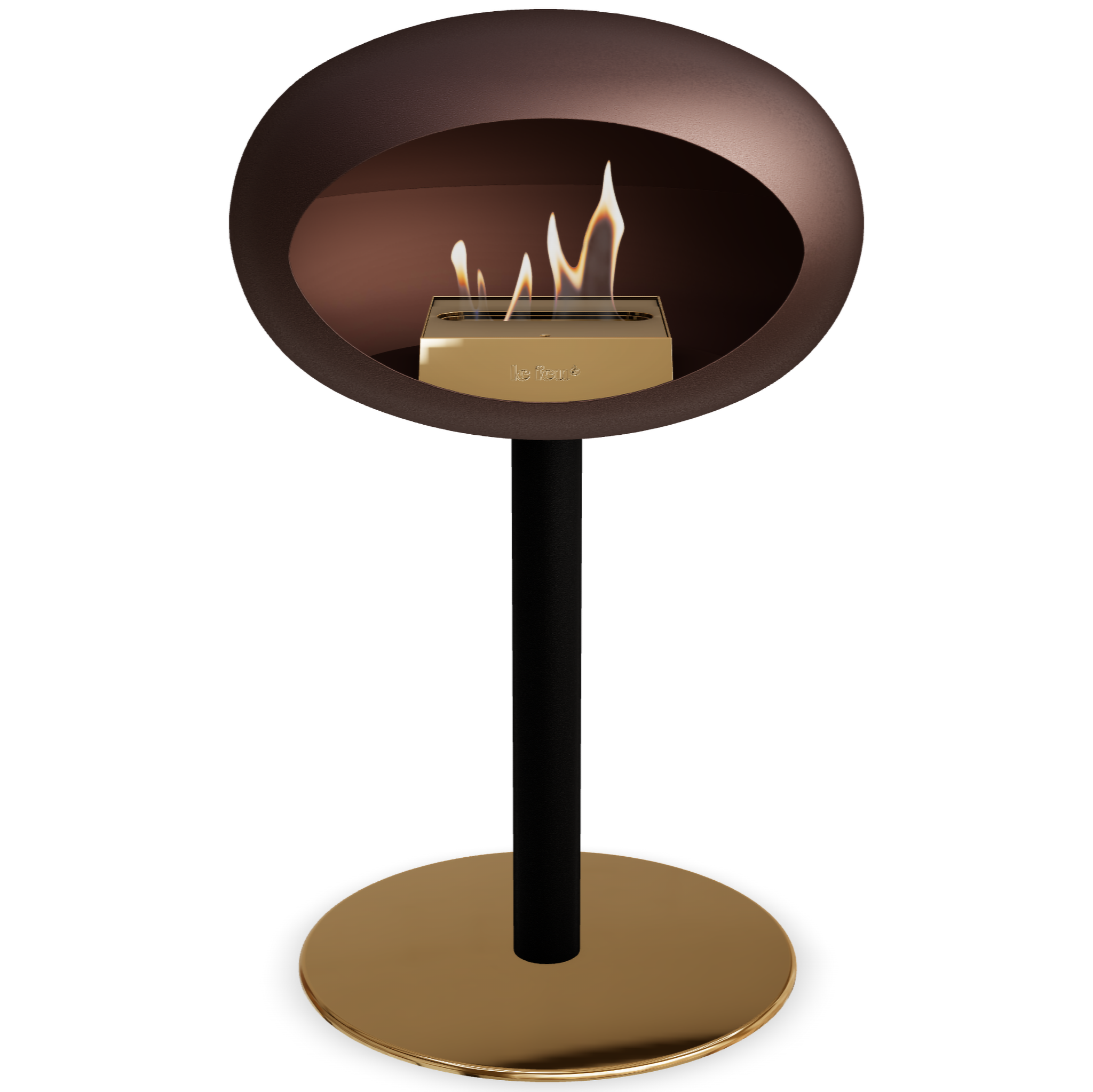 Ground Steel Low Mocca Bio Fireplace