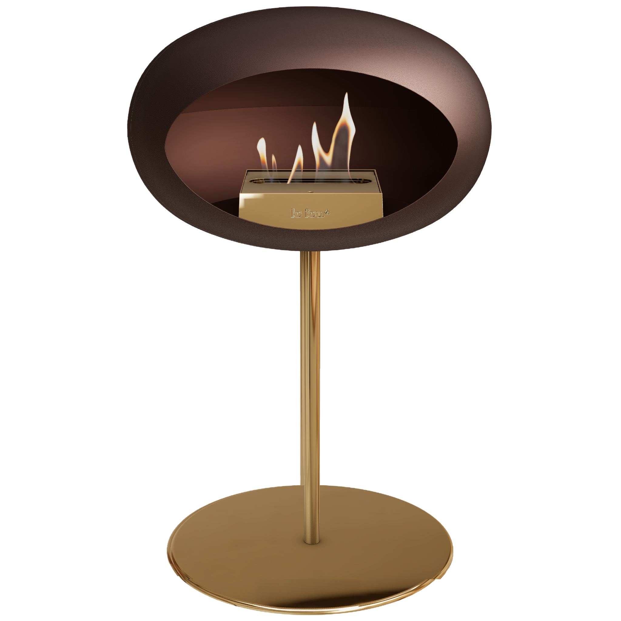 Ground Steel Low Mocca Bio Fireplace