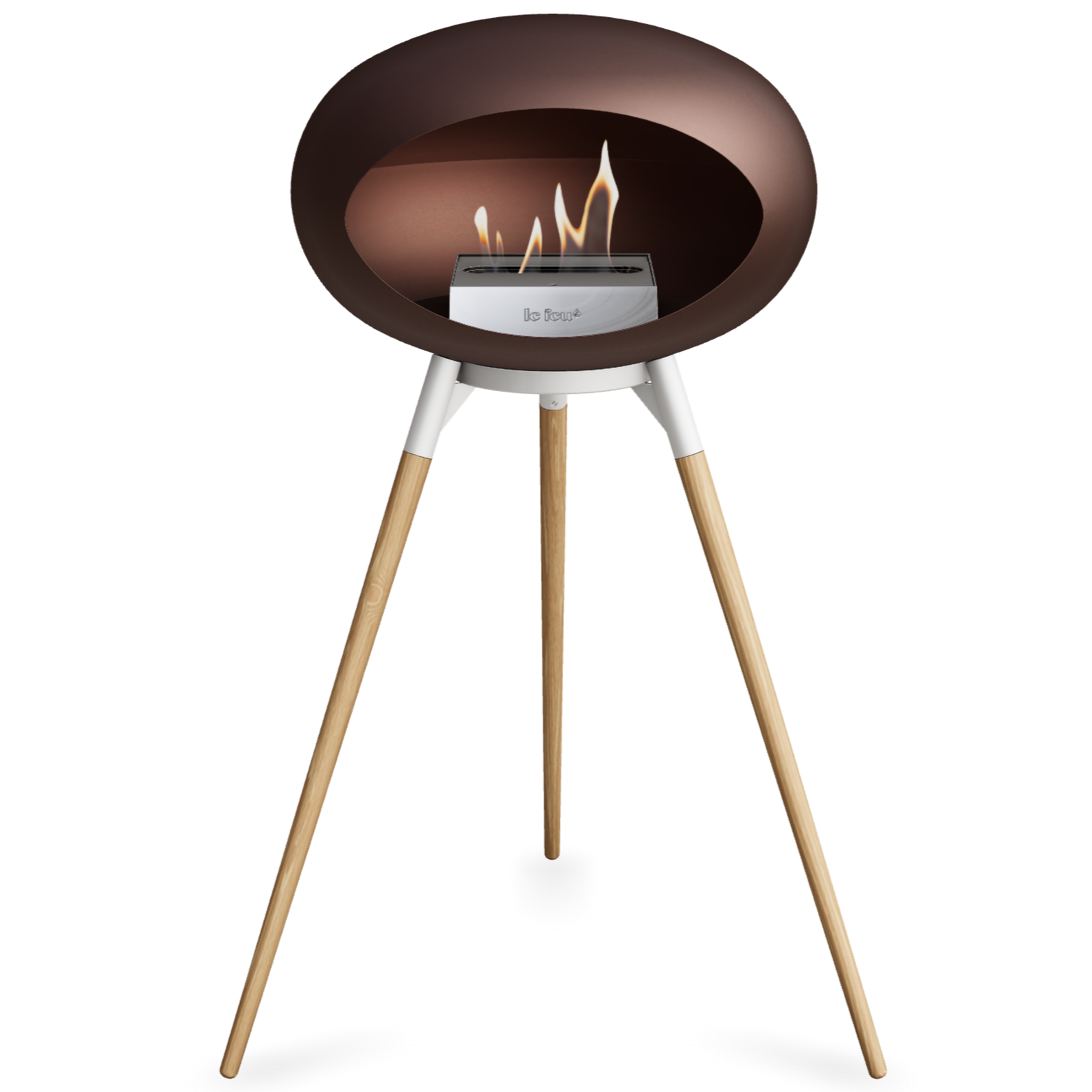 Ground Wood High Mocca Bio Fireplace