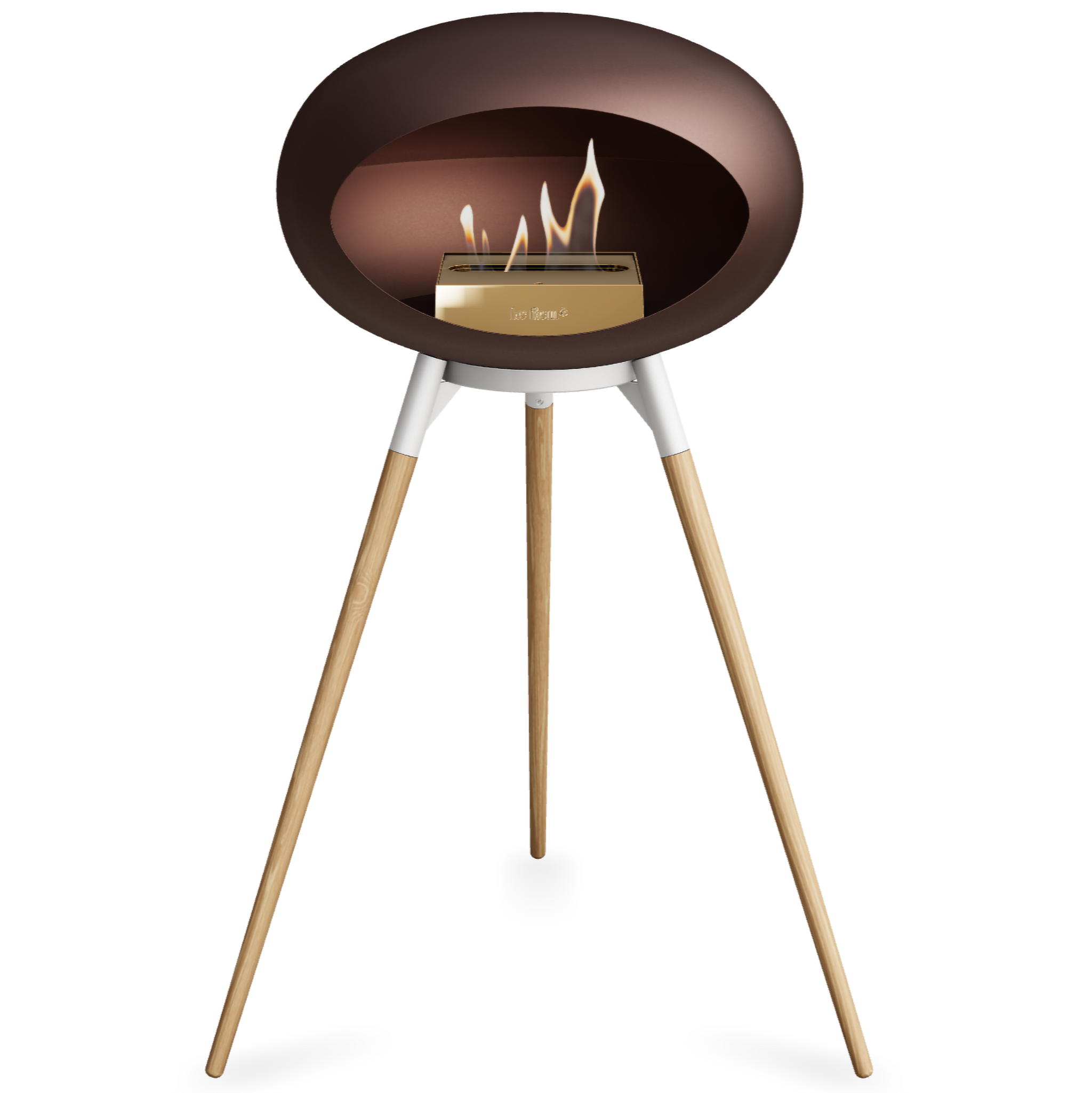 Ground Wood High Mocca Bio Fireplace