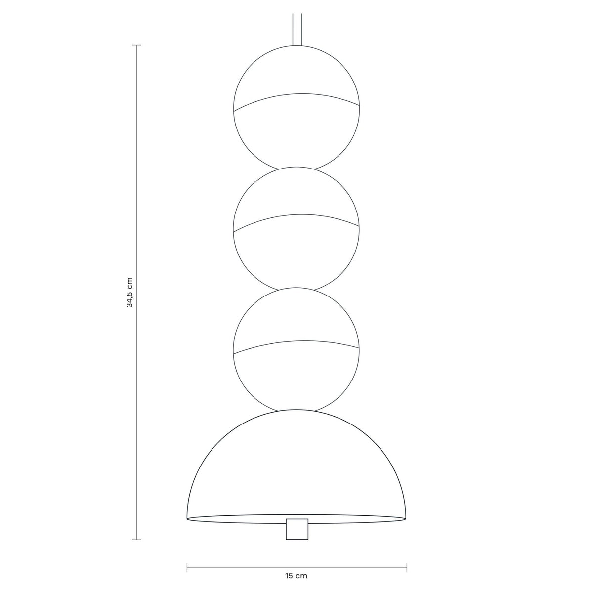 Bosfor Concrete Velvet Pendant Lamp