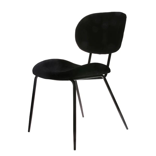 Dining Corduroy Velvet Black Chair (Floor Model)