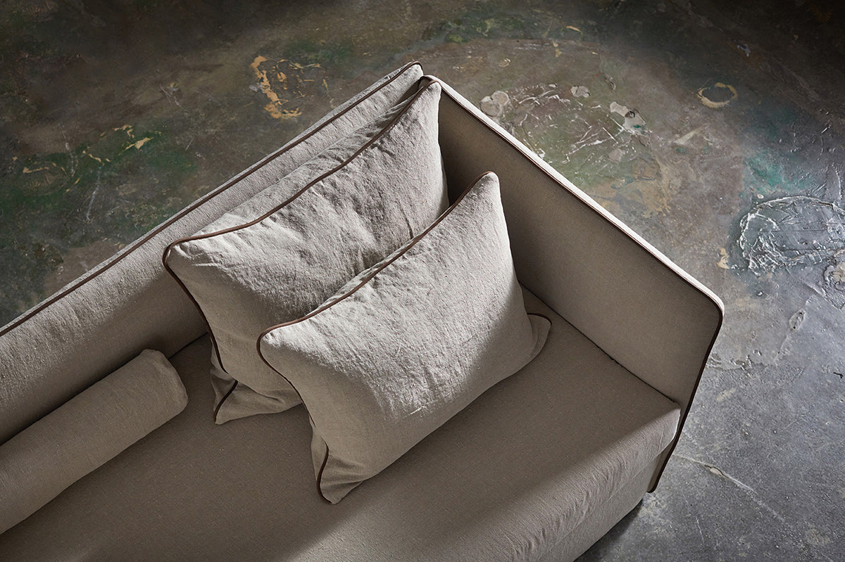Twin Sofa Bed with Backrest and Armrests