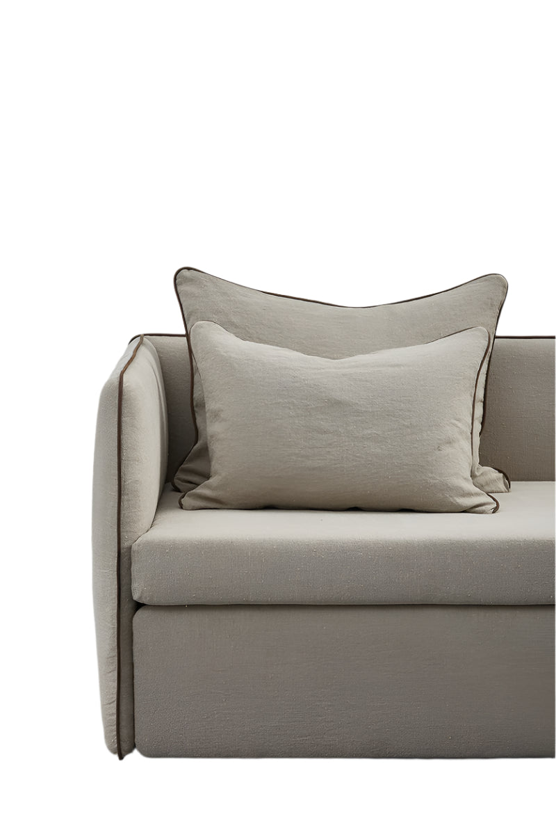 Twin Sofa Bed with Backrest and Armrests