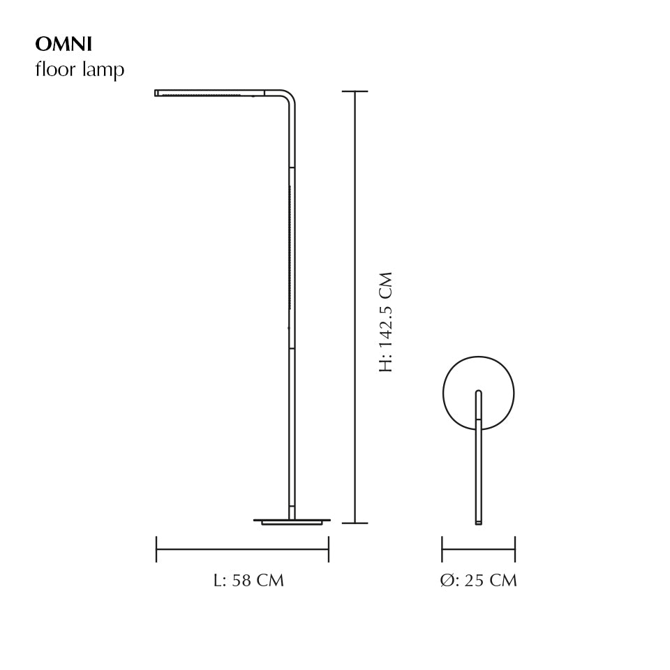 Omni Plated Brass Floor Lamp
