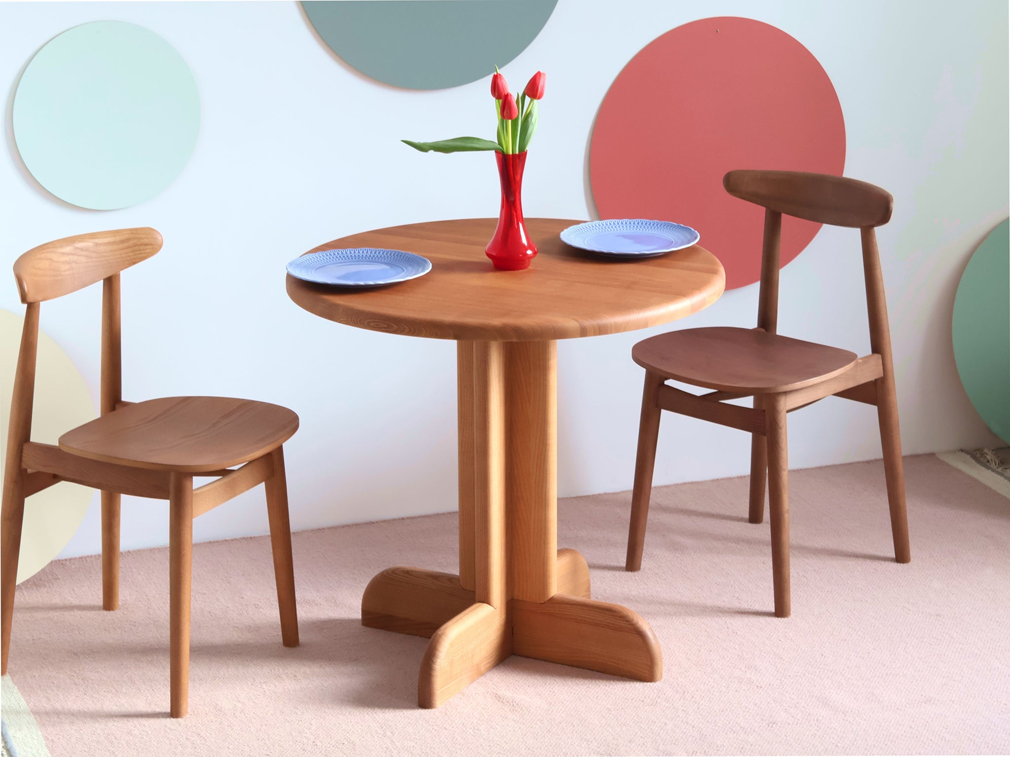 Dega Wooden Round Dining Table