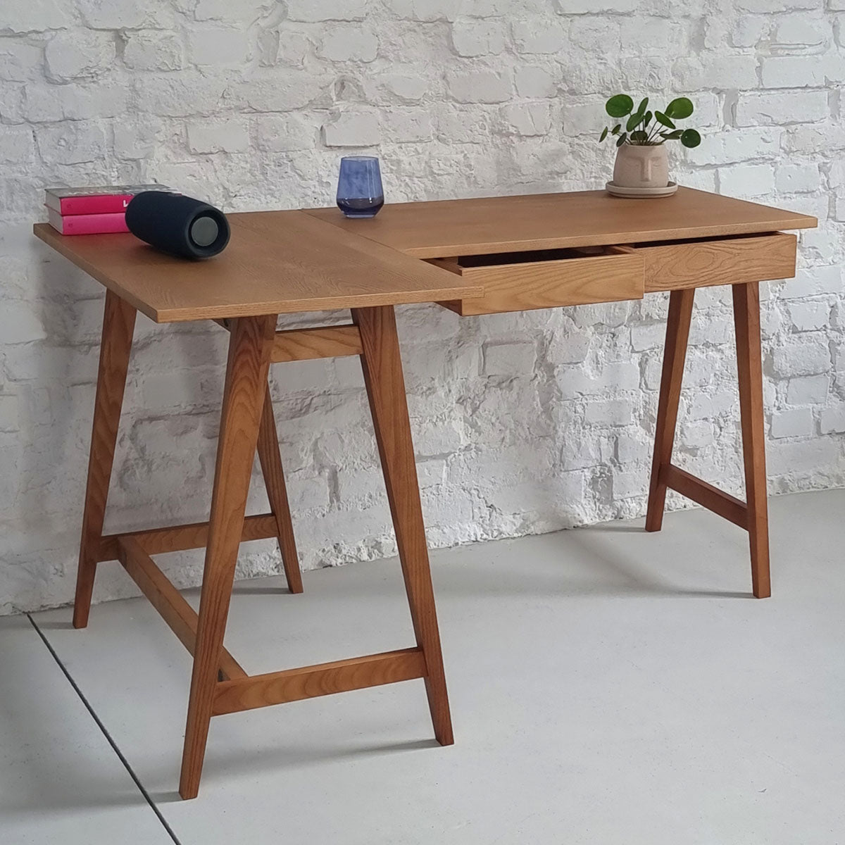 Luka Oak Corner Desk