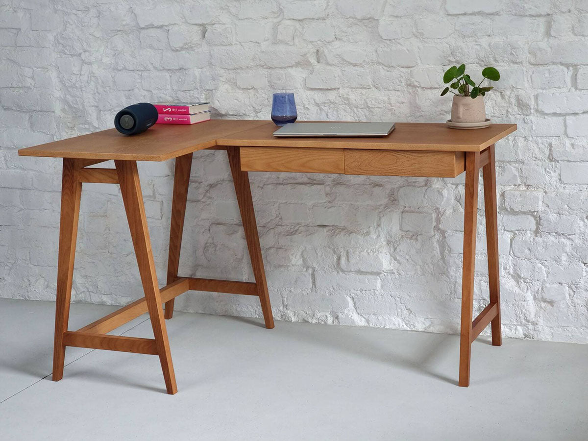 Luka Oak Corner Desk