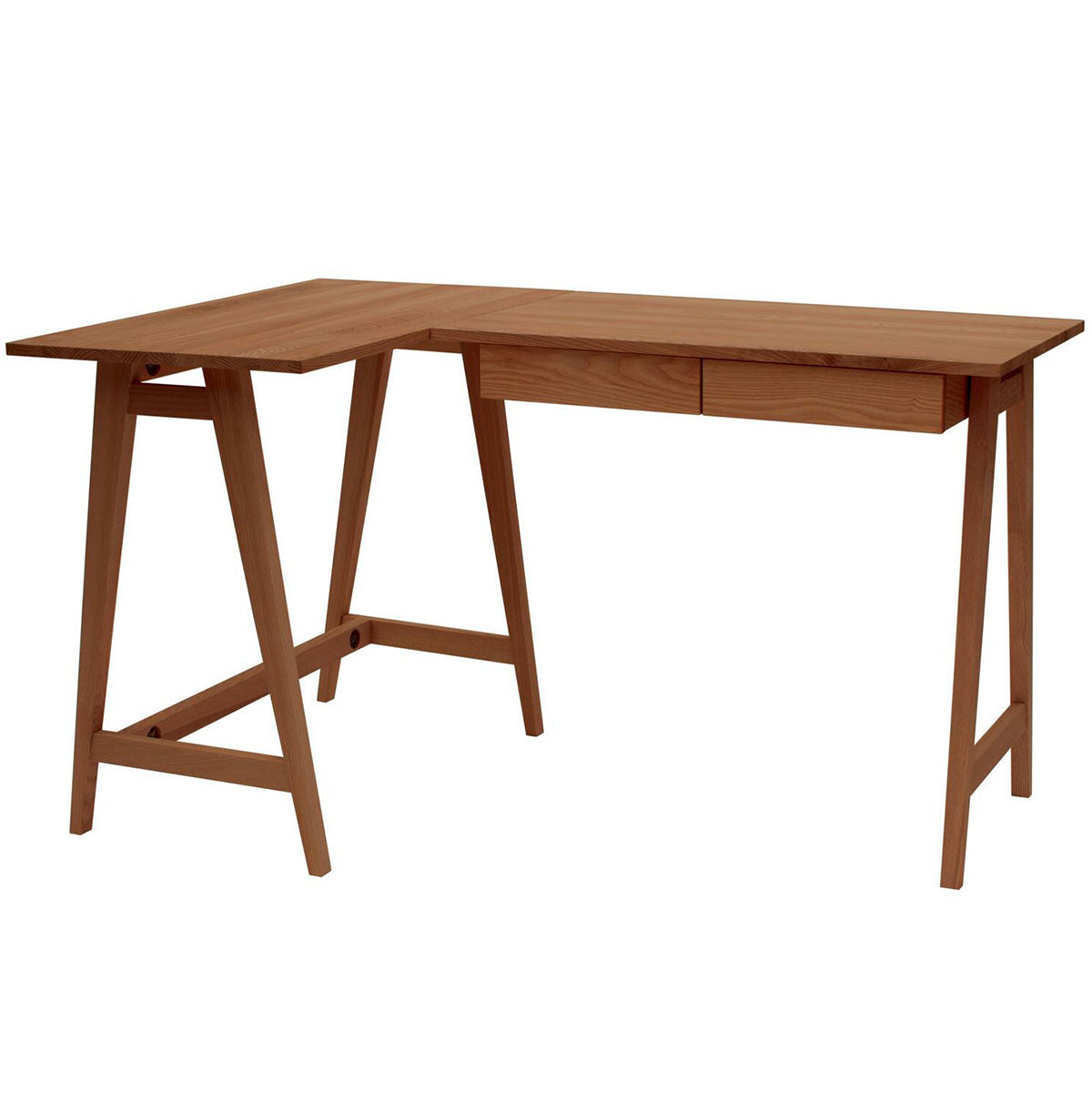 Luka Oak Corner Desk