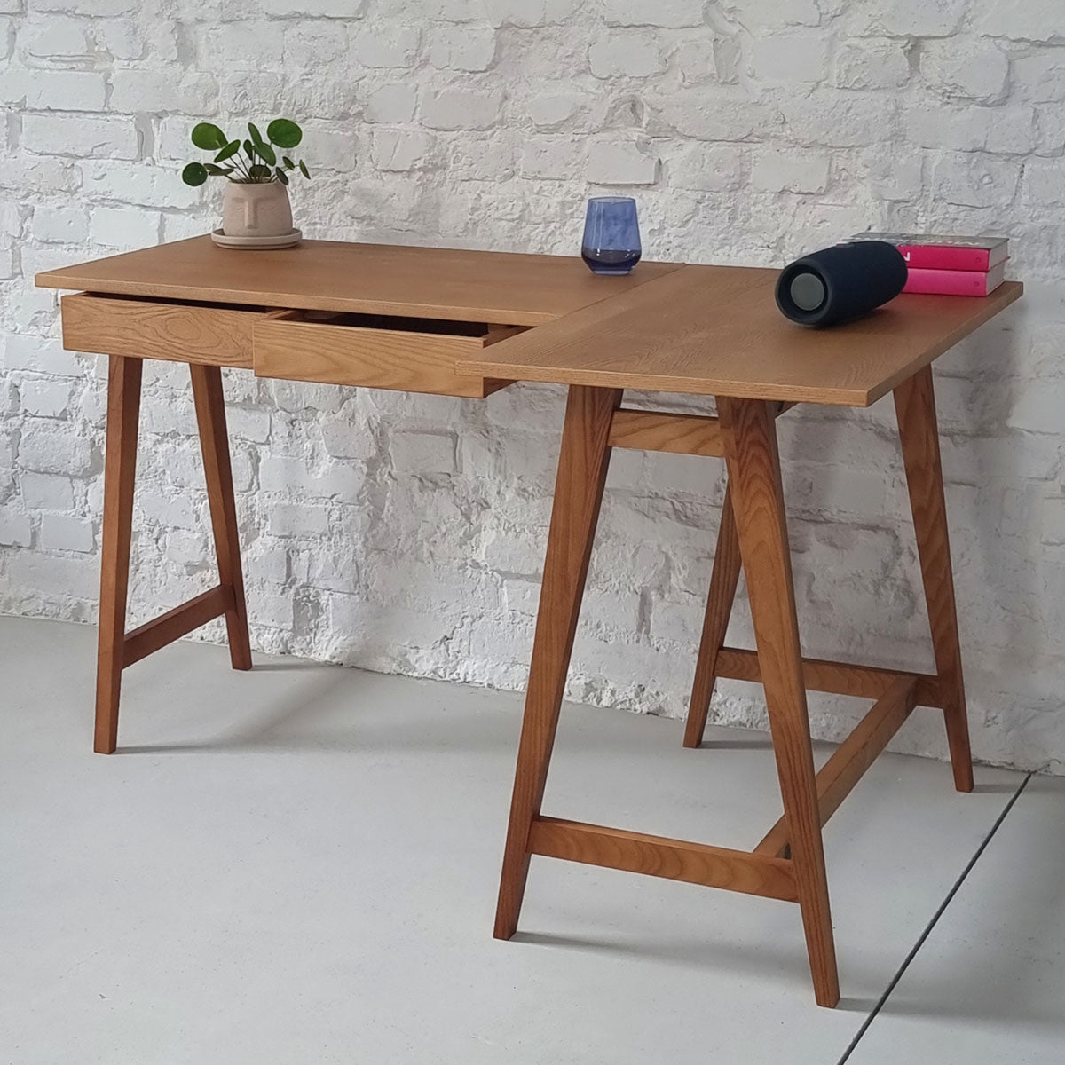 Luka Oak Corner Desk