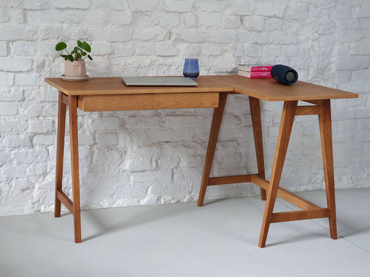 Luka Oak Corner Desk