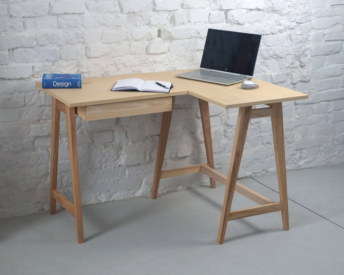 Luka Veneered Corner Desk - WOO .Design