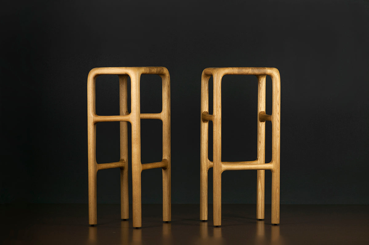 Flux Oak Bar Stool