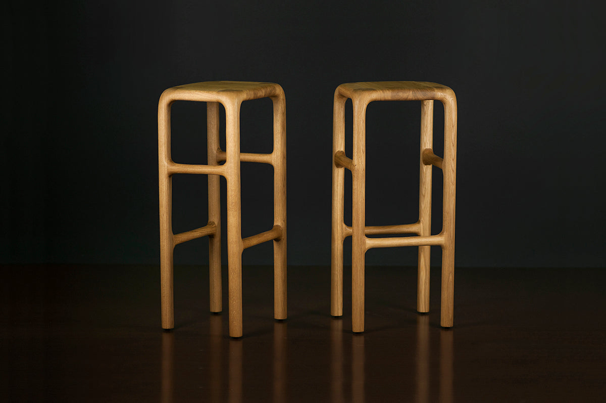 Flux Oak Bar Stool