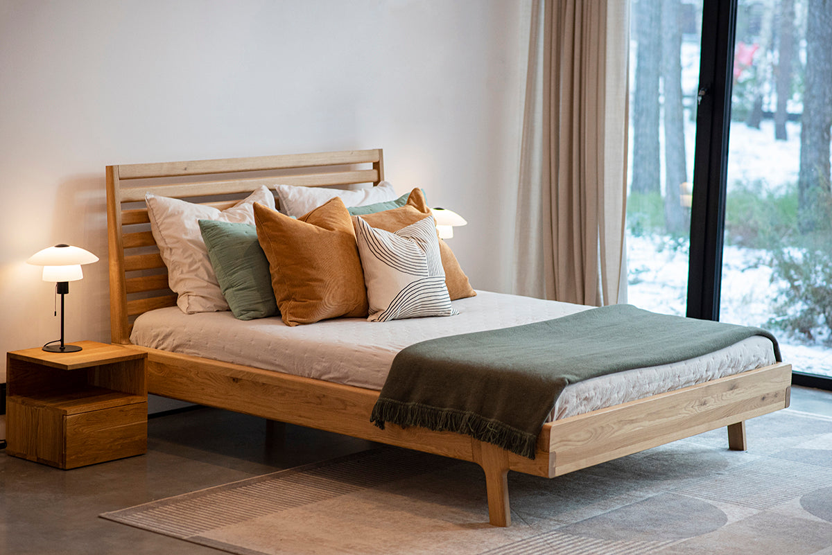 Kiko Oak Bed - WOO .Design