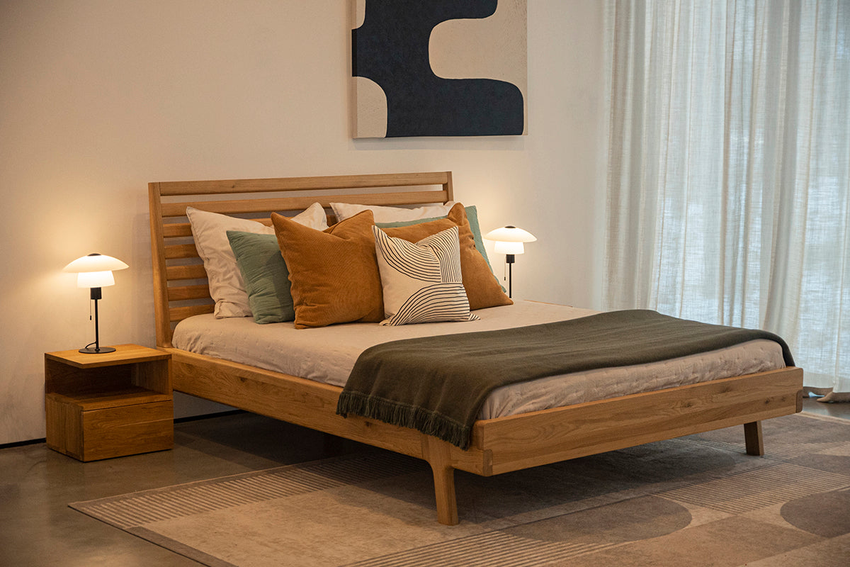 Kiko Oak Bed - WOO .Design