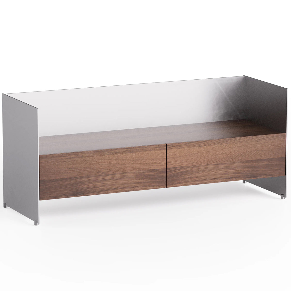 Aloox Oak Wood Open Cabinet