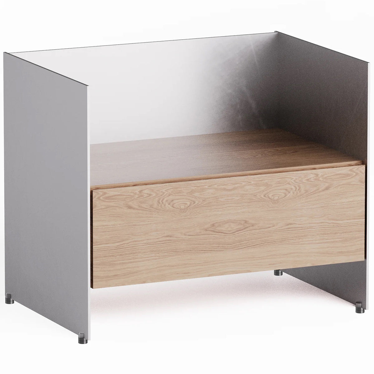 Aloox 60 Oak Wood Open Night Stand