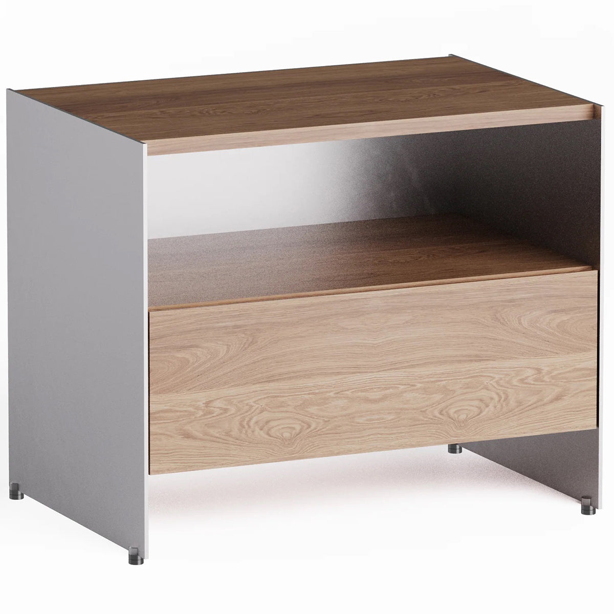 Aloox 60 Oak Wood Open Night Stand