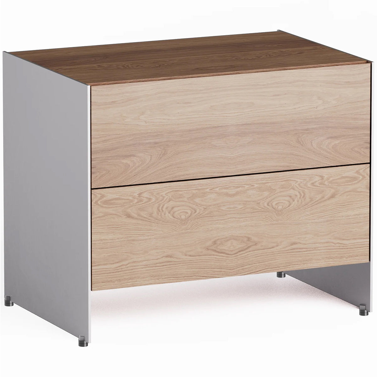 Aloox Oak Wood Drawers Night Stand