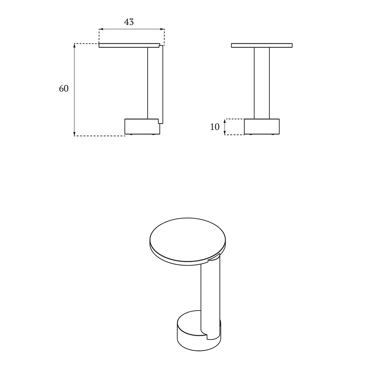 Bold Oak Wood Side Table