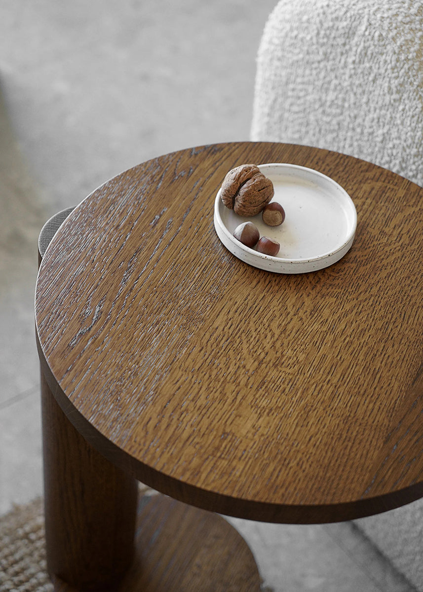 Bold Oak Wood Side Table