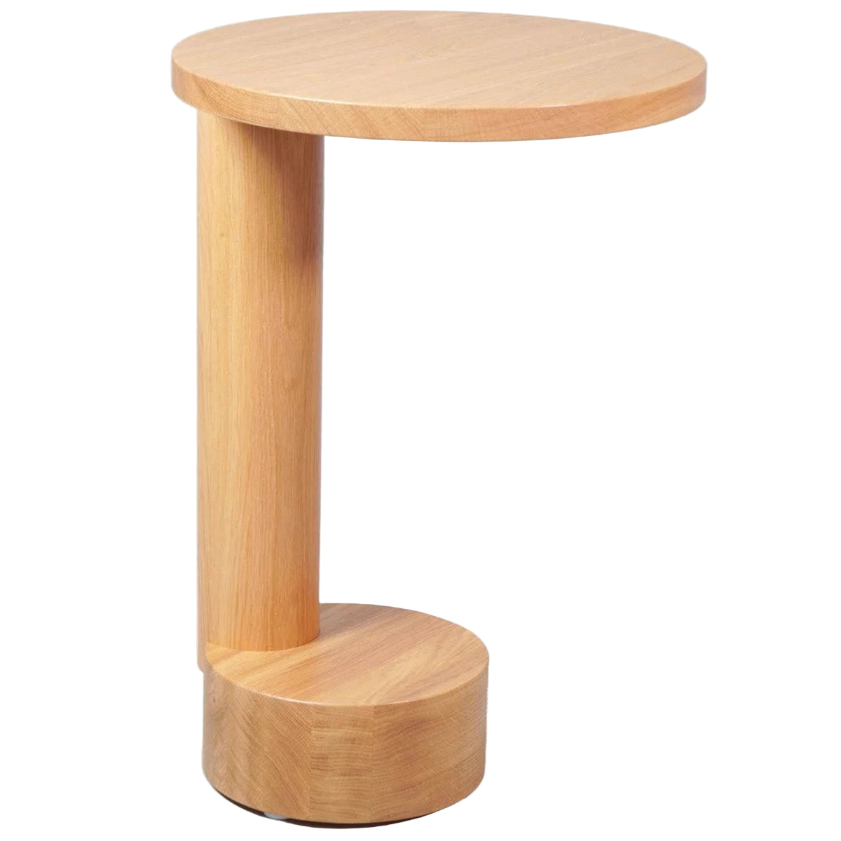 Bold Oak Wood Side Table