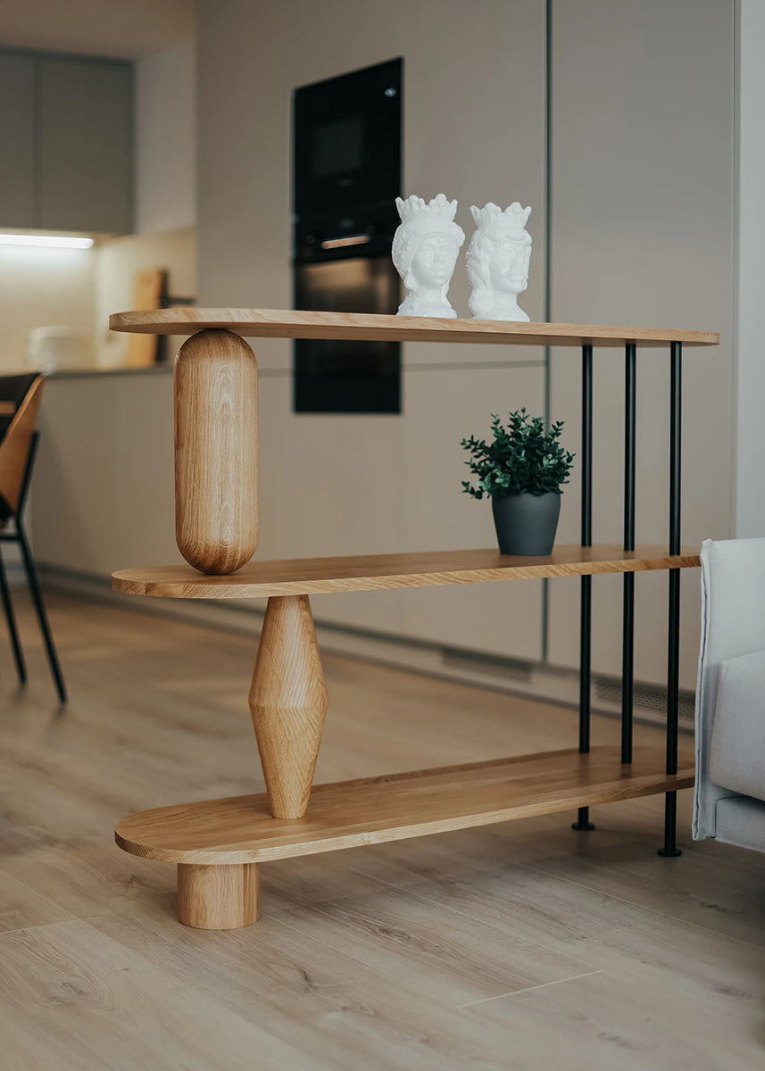 Vazoo 4 Oak Wood Bookcase