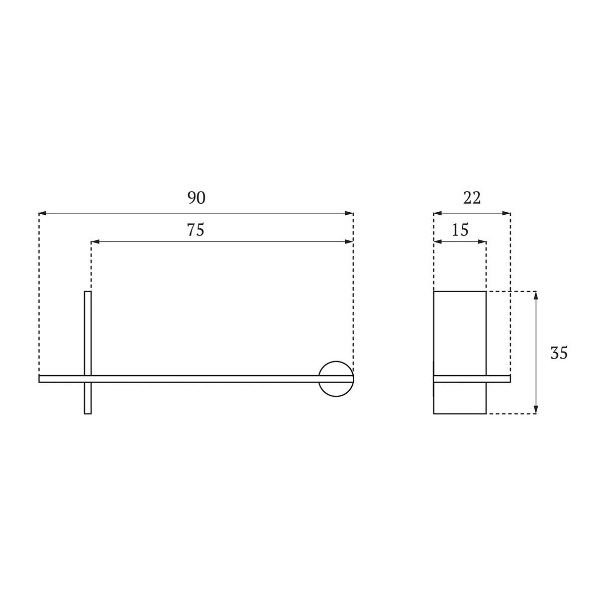 Crosset Wooden Shelf