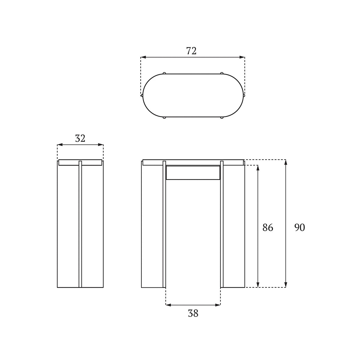 Kiru Oak Wood Console
