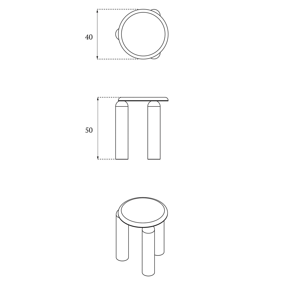 Neo High Ash Wood Side Table
