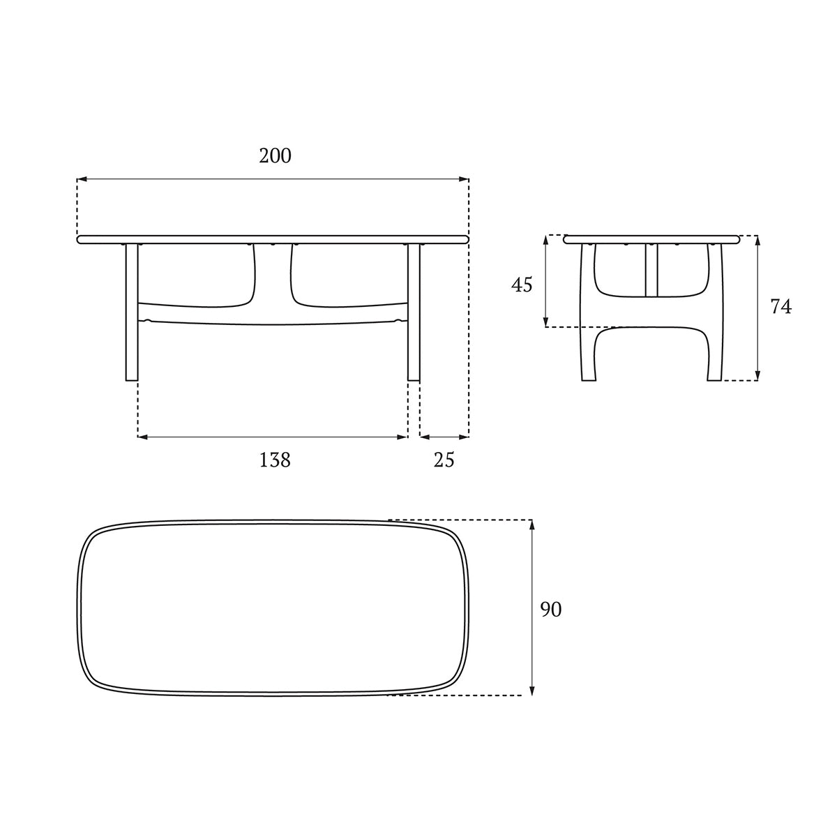Olfo Oak Wood Dining Table