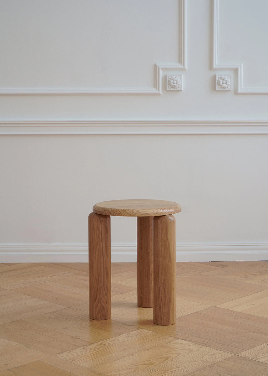 Neo High Oak Wood Side Table