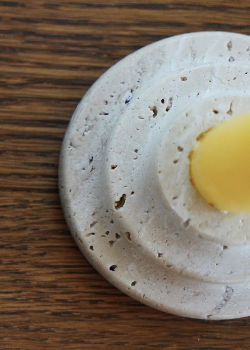 Rokk Travertino Romano Candle Holder