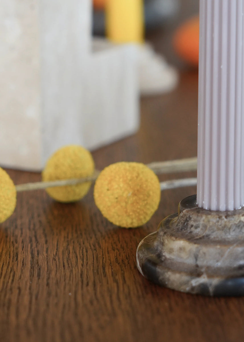 Rokk Dark Emperador Candle Holder