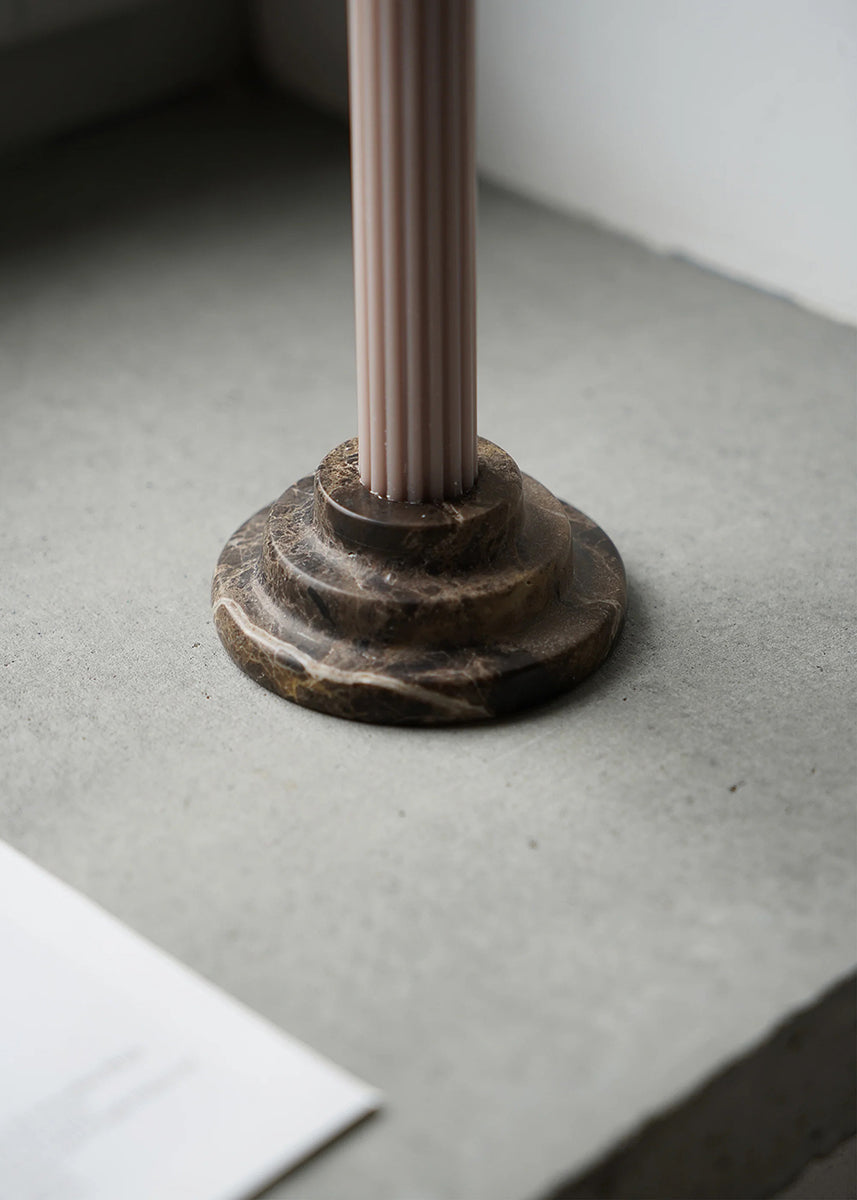 Rokk Dark Emperador Candle Holder