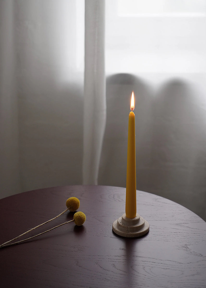 Rokk Travertino Romano Candle Holder