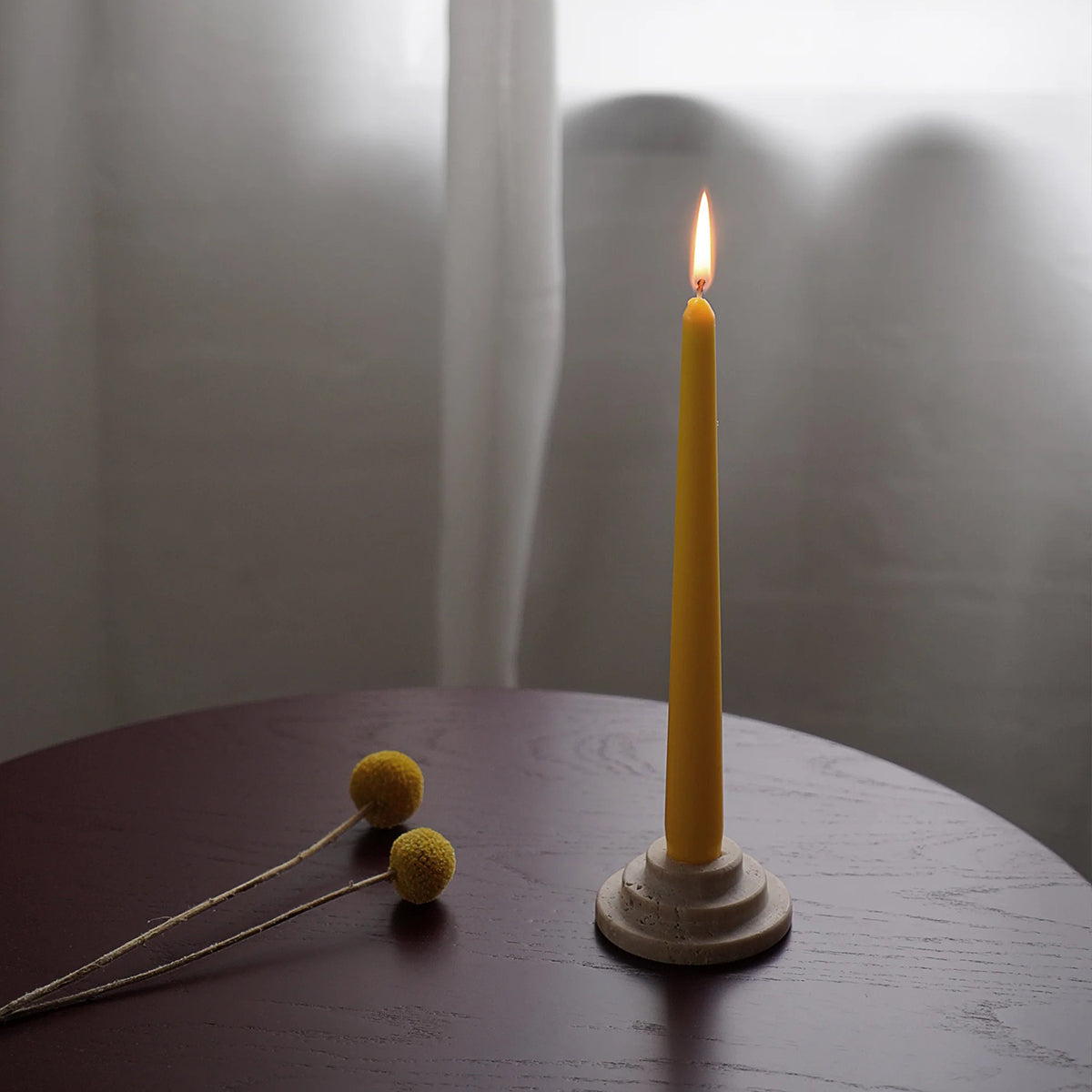 Rokk Travertino Romano Candle Holder