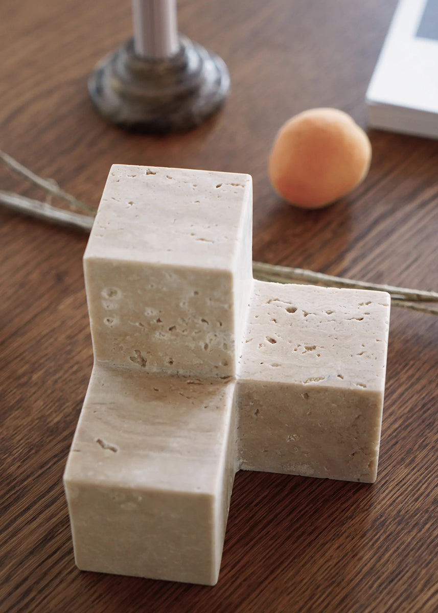 Tero Travertine Bookend