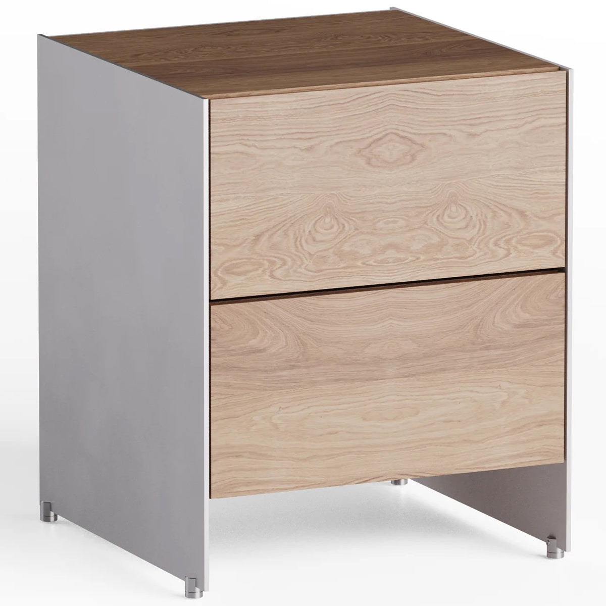 Aloox Oak Wood Drawers Night Stand