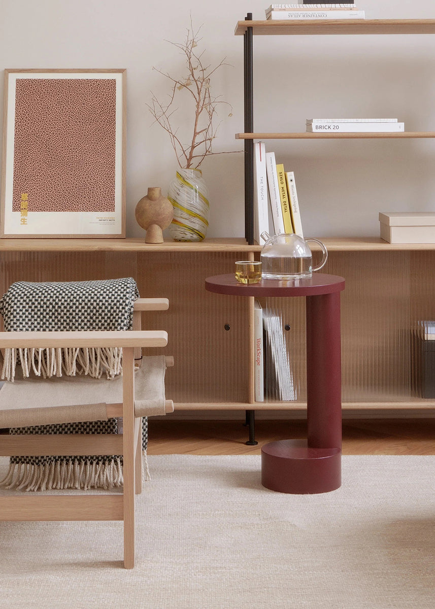 Bold Oak Wood Side Table