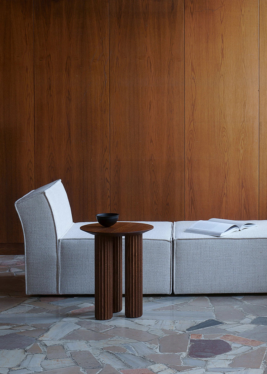 Filar High Oak Wood Side Table