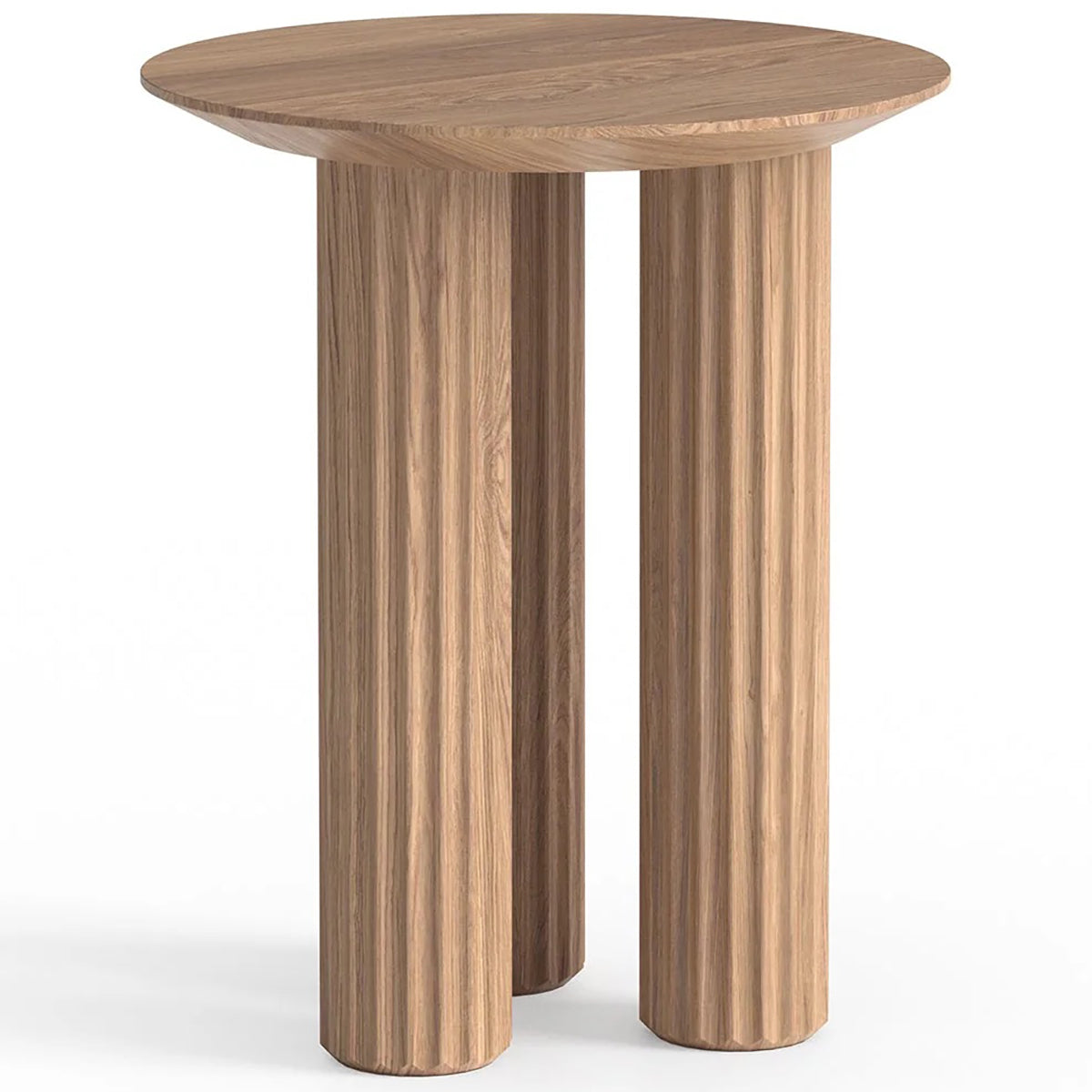 Filar High Oak Wood Side Table