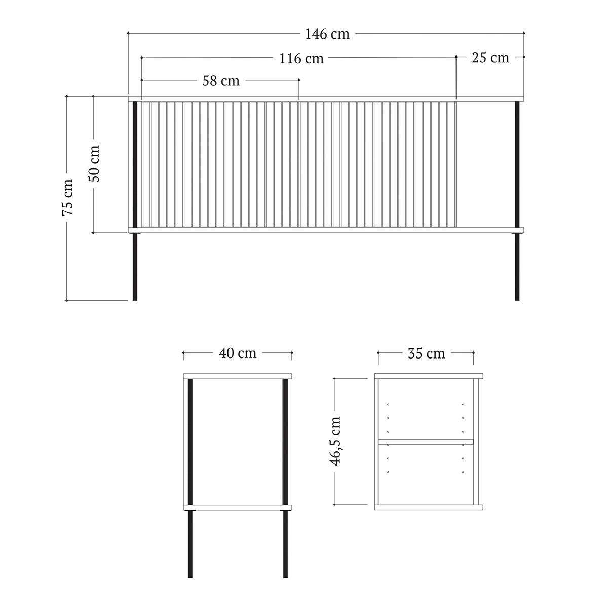 Maya 2 Oak Wood Cabinet