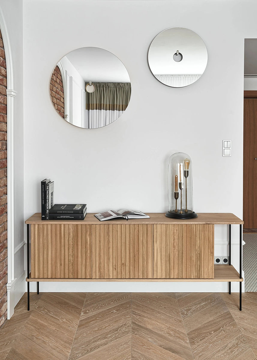 Maya 3 Oak Wood Cabinet