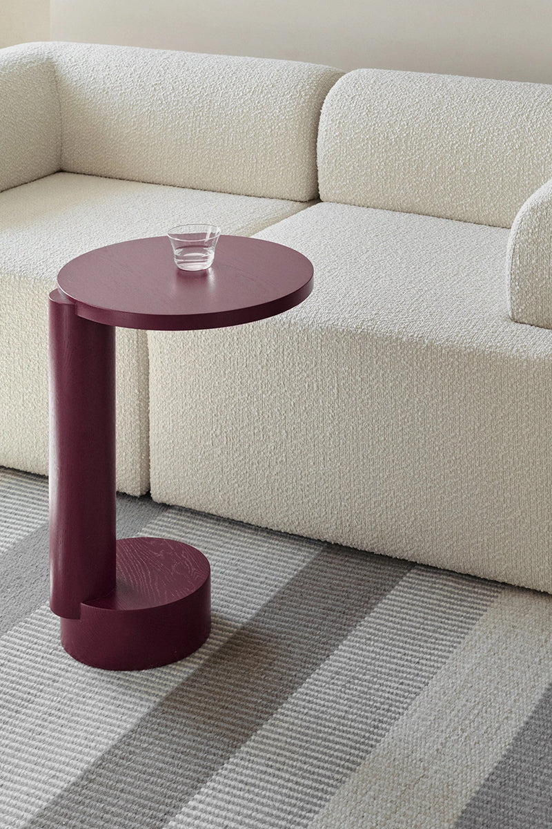 Bold Oak Wood Side Table