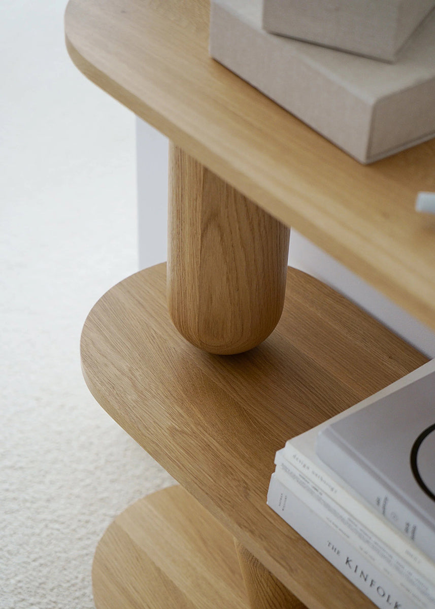 Vazoo 4 Oak Wood Bookcase