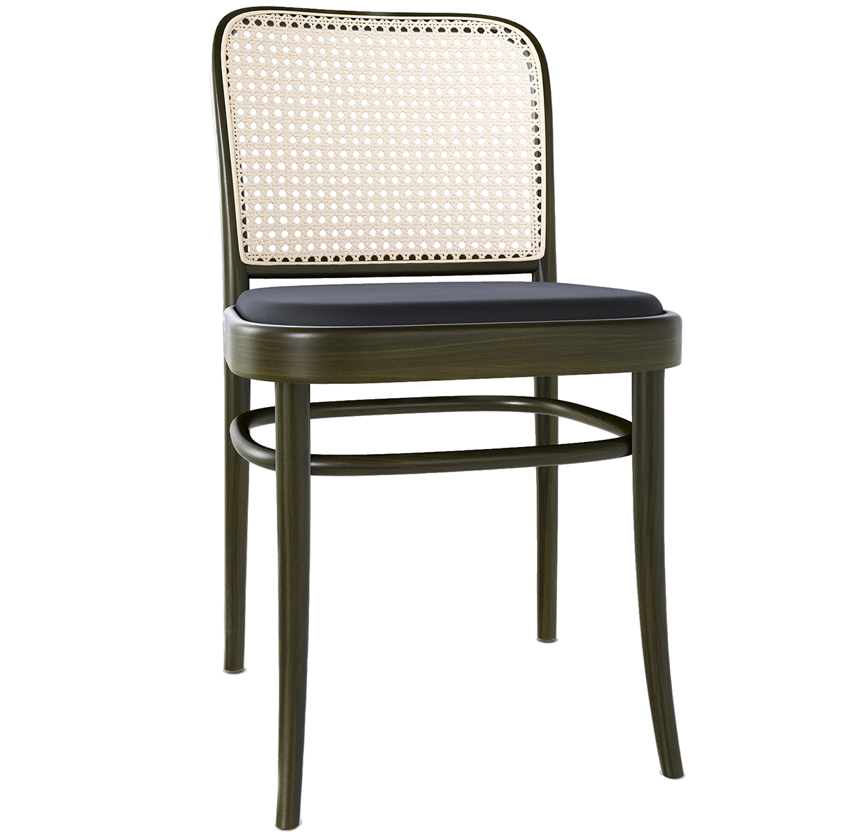 811 Upholstered Seat Mesh/Cane Back Chair - WOO .Design