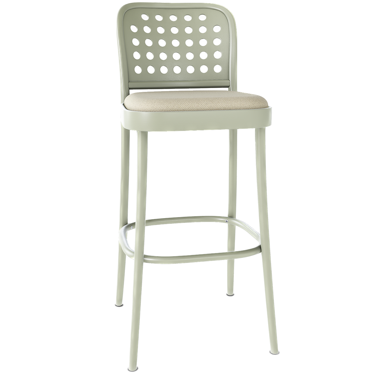 822 Upholstered Barstool with Backrest - WOO .Design
