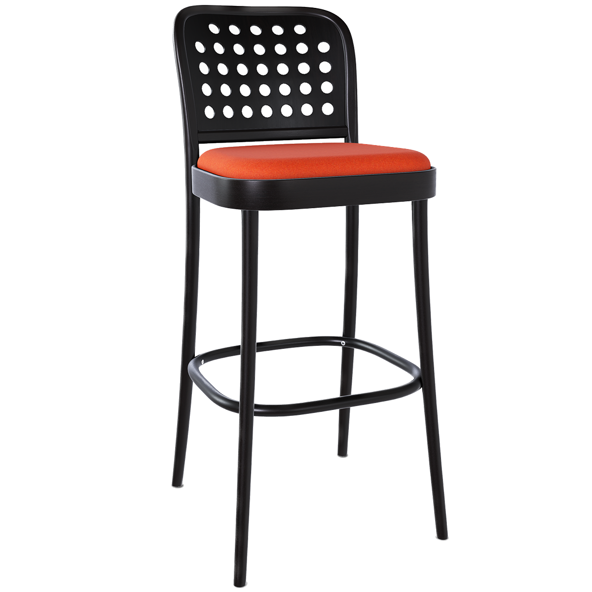 822 Upholstered Barstool with Backrest - WOO .Design